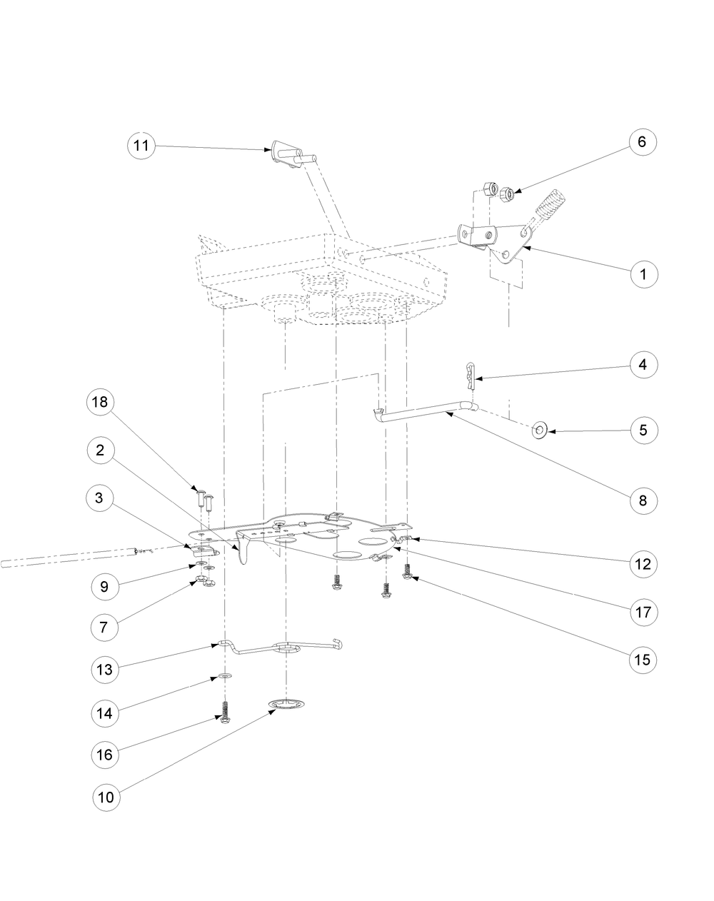 Shut-Off Plate Assembly Diagram and Parts List for 56A443TH (750-XP)(2009 & 2010) Cub Cadet Lawn Mower